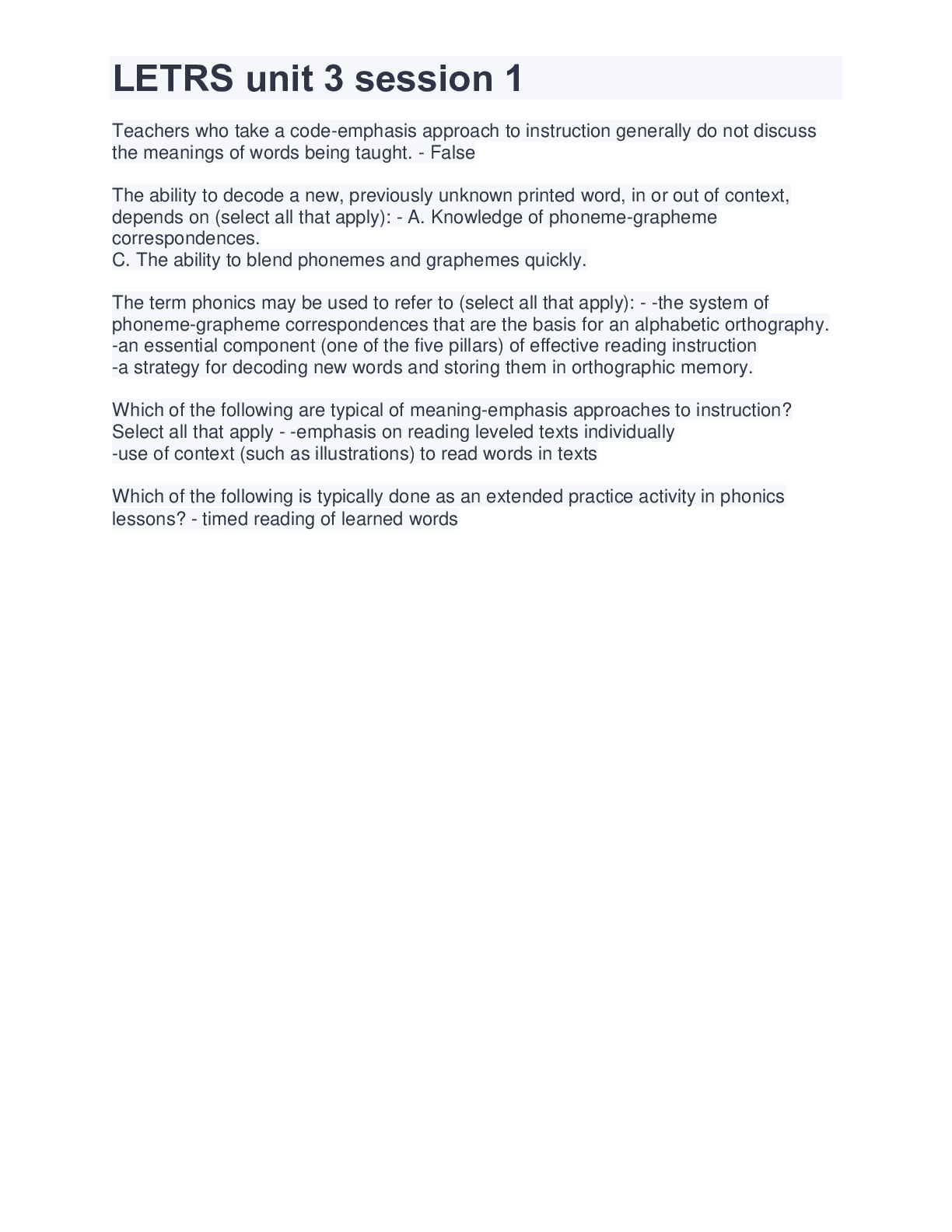 Preview image for LETRS unit 3 session 1